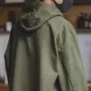 Męskie bluzy bluzy wiosenne jesień retro ładunek sznurka robocza armia pullover hoddies wojsko męski wiatrobowca płaszcz roboczy 231020
