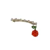 Hårtillbehör 2st Styles Kids Headwear Fashion Crystal Hairpin Beaded Strawberry Sweet Girl Fringe Clip Christmas Headdress