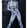 Costumes de Cosplay squelette de Robot, combinaison Slim et Sexy pour femmes, Halloween, carnaval, technologie future, body Steampunk