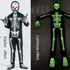 Cosplay Jumpsuit Scary Skeleton Costume Zombie Outfit with Glow-in-the-dark Carnival Party Dress Boys Girls Kids