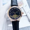 2023 New luxury mens watches Large flywheel Four stitches automatic Mechanical watch designer clock Top luxury brand moon Phase Genuine leather strap