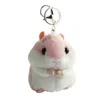 Porte-clés en peluche Kawaii mignon doux Hamster porte-clés fausse fourrure de lapin pompon moelleux bibelots voiture sac à main pendentif clé chaîne porte-anneau 231020