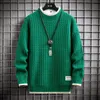 Suéteres para hombres Suéter de moda Otoño para hombres Suéter de lana de color sólido Slim Fit Ropa de calle para hombres Suéter de punto para hombres Jersey para hombres 231021