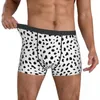 Underbyxor dalmatiska hundtryck underkläder svartvitt bekväma design shorts trosor för man 3d påse stor storlek stam