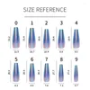 False Nails Press On French Fake Nail Accessories Tips Art 20st/Box Gradient Electroplating Manicure