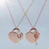 Pendant Necklaces Trendy And Fashionable Heart Tag Necklace With Original High-quality Couples Women's Holiday Party Decorations Gifts