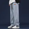 Męskie bluzy bluzy męskie dżinsy na nogach hip-hop swobodne męskie menki proste dżinsowe spodnie uliczne deskorolki spodnie neutralne spodnie Plus S-3xl 231021
