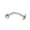 Stud 5 unids/lote 16G ASTM F136 barra de Labret curvada para cejas con rosca interna con joyería de perforación plana Crys al por mayor 231020