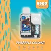 오리지널 MR NIC 9500 퍼프 스마트 화면 디스플레이가있는 vape e 담배 조절 가능한 전원 아동 안전 잠금 18ml 포드 650mAh 배터리