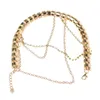 Bracelets de cheville commerce extérieur transfrontalier bijoux strass chaîne croix multicouche femmes accessoires à talons hauts bracelet de cheville