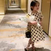 Girl Dresses 3-14 Year Girls Dress Soft Summer Dot Print Comfort Fashion Clothes Pretty For Kids Children's Clothing Casual