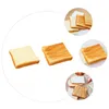 Assiettes 2 pièces, modèle de Toast réaliste, ornement créatif en forme de pain, faux décor