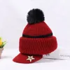 Caps Hats Winter Kids Plus Fleece Beanie Thick Warm Knitted Balaclava Cap For Child Outdoor Girls Boys Face Cover Hairball Bib Mask 231020