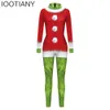 Monster 3D Print Women Jumpsuit Xmas Carnival Fancy Party Cosplay Costume Bodysuit Adults Christmas Onesie Outfits