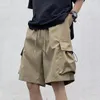 Men's Shorts 2023 Summer Fashion Vintage Basic Cargo Pants Straight Japanese Style Male Clothing Drawstring
