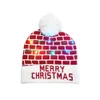 Kerstmuts mode voor kinderen en volwassenen Nieuwe LED-kerstgebreide muts Flensbal Amerikaanse warme decoratieve muts met licht