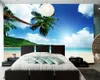 壁紙Papel de Parede Boats Tropics Sky Beach Nature Po Palm Trees壁紙リビングルームソファテレビ壁寝室カスタム壁画