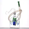 Quadratische Shisha-Glasölbrenner-Bong-Wasserpfeifen DAB-Rigs Ashcatcher-Bongs Kleine, einfach in die Zigarettenschachtel steckbare mit 10-mm-Stecker-Glasölbrennerrohr im Großhandel