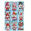 103pcschristmas window clings ، عيد الميلاد Gnome Snowflake Holiday ملصقات ملصقات الشارات للنوافذ الزجاجية ، زينة نافذة عيد الميلاد لمكتب المدرسة المنزلية