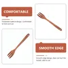 Dinnerware Sets Wooden Fork Heat-resistant Long Handle Portable Frying Salad Stirring Kitchen Utensils Home Tools