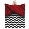 Cobertores flanela lance cobertor twin peaks cortinas vermelhas macia colcha quente pelúcia para cama sala de estar piquenique viagem casa