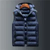 Hommes gilets hommes automne hiver épais et chaud vers le bas coton gilet jeunesse mode polyvalent à capuche décontracté débardeur manteau gilet mâle 231020