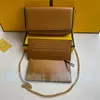 Kvinna Luxury 3 -bitskulder Satchel Påsar med Box Mens Kvinnor Purtes Tote Bag Designer Wholesale Triple äkta Leather Woman Gold Chain Pochette Crossbody Handväska