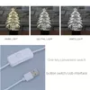 Veilleuse 3D en forme d'arbre de Noël, lumières USB tricolores, lampe de table ambiante USB, cadeau décoratif pour chambre d'enfant, cadeau de Noël, cadeau de Saint-Valentin