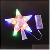 Decorazioni natalizie Decorazioni natalizie Topper per albero di stelle illuminato a led per la casa Natale Top Ornamenti Navidad Anno Decor Natal Noel Hom Dhivx