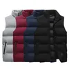 Gilets pour hommes hiver hommes épais gilet décontracté col montant couleur unie sans manches coton mâle chaud confortable gilet grande taille 6XL 231020