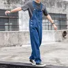 Herrhuvtröjor Sweatshirts Bibboveraller för man Suspender Pants Men's Jeans Jumpsuits High Street Ejressed Fashion Denim Man Plus Size S-3XL 231021