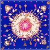 Eşarplar Nordic Retro Anahtar Bayanlar Kare Eşarp Büyük Şal Bıçaklı Boyun Eşarpları Şal Sararlar Tasarım Baskı Neckerchief Lady Foulard Bandana 231021