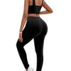 Pantalon de deux pièces pour femmes Summer Solid Color Cross Neck Top Set Style Sexy Pantalon Lift Hip Show Body pour les femmes Deportivo Femme Vêtements Outfit