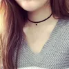 Chokers Goth Black Velvet Choker Naszyjniki gotycki w stylu linia Dekoracja szyi