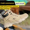 Gai klänning vinter män säkerhet stövlar anti-smash anti-bab sneakers stål tå skor manlig arbete startar oförstörbar 231020