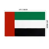 3x5fts 90x150cm BAE National Dubai Bayrakları Birleşik Arap Emirlikleri İç Mekan Açık Dekorasyon için Banner Polyester Banner Doğrudan Fabrika Toptan
