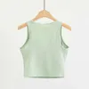 lu lu align lemons yoga vest ribbed deepv mekn sports vest女性クロップドタンクトップシームレスミディアムサポートスリムシャツビルトインシェルフブラトップ