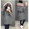 Trenchs de femmes Liva Girl Femmes Long Manteau Automne Hiver Chaud Velours Épaissir Fausse Fourrure Parka Femme Solide Grande Poche Veste Outwear