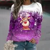 Dames Truien Dierenprint Trui Ronde hals Top Elegantie Lange mouw Herfst Winter Dames Alledaags Vintage Pullover Kerst T-shirt 231020