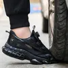 GAI Dress Shoes Rotating Push Button Men Anti Puncture Sneakers Work Man Safety Protective Work Shoes with Steel Toe 231020 GAI