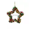 Ornement de Noël en métal plat couleur MTI 2022 Jingle Bell Star Heart Moon Fy5515 Wwjy Dhd4V