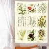 Tapisseries botanisk vildblomma tapestry vägg hängande vintage trädgård hippie blommig konst färgglad ins heminredning