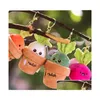 Animaux en peluche en peluche en gros porte-clés dessin animé herbe en pot radis jouets en peluche poupées de carottes chiffres jouets cadeaux animaux en peluche Plu Dhckx