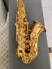 Klassisk original 54 Struktur Modell B-platt professionell krökt sopransaxofon guldpläterad rörkropp högkvalitativ saxsopran 00 00