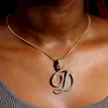Chokers Bling Zasłanianie utwardzonego kursywnego listu wisiorka dla kobiet moda moda biżuteria łańcucha linowa z 231021