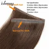 Saç Döktürleri Görünmez Delik Atkısı İnsan Saç Uzantıları 12 "-24" İkiz Sekme Atkı Saçları Doğal Düz Çekme Mikro Acı Saç 30G 40G 50G 231020