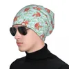 Bérets Masque de poisson rouge et motif de magnolia Bonnet en tricot Chapeaux de golf Homme Protection UV Solaire Femmes Hommes