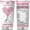 Tassen „To My Daughter Gift From Mom Daughter Gifts From Dad To My Daughter Daughters Gifts Ideas Stainless Steel Tumbler 20oz 231020“.