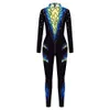 Multicolorido festa de férias sem costura uniforme design textura sexy macacão wear cosplay impressão digital catsuit bodysuit