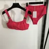 Metallschnalle Split Bikini Swisuits Designer Frauen Bademode Sling Weste Höschen Unterwäsche Sets Sexy Schwimmen Badeanzüge